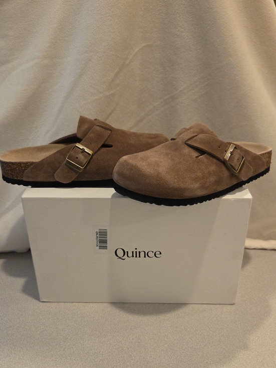 Quince Shoes - Quince Water Repellent Suede Clog Mule
